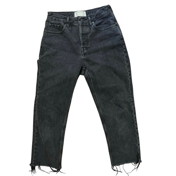 Everlane The90s Cheeky Jean Organic Cotton Black Rinse Size 24 Crop - Picture 1 of 7